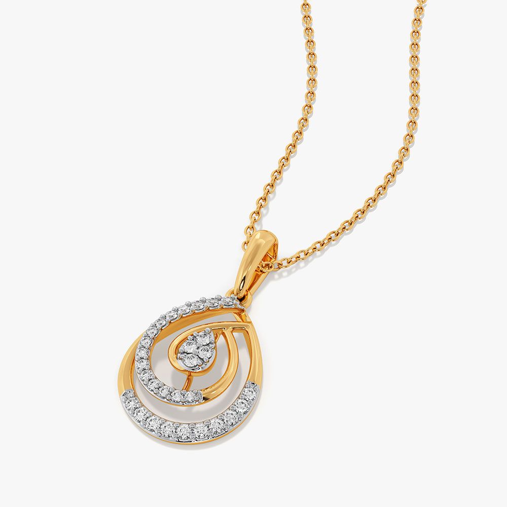 Everyday Elegance 14Kt Yellow Gold Diamond Pendant-Pendants-OPS26E18-D400R0C