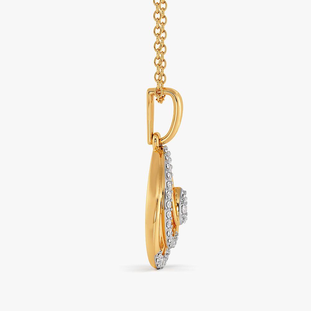 Everyday Elegance 14Kt Yellow Gold Diamond Pendant-Pendants-OPS26E18-D400R0C