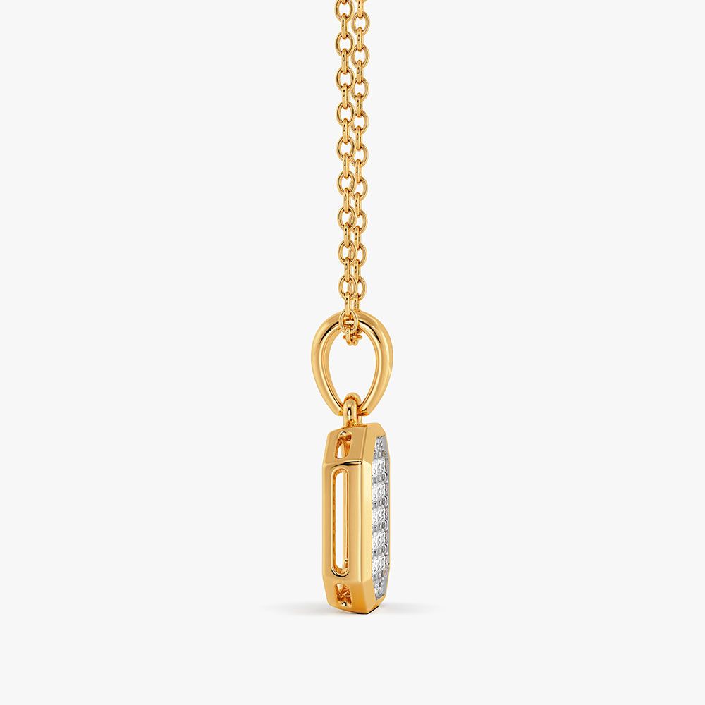Brilliant 14Kt Yellow Gold Diamond Pendant-Pendants-OPS26E25-D400R0C