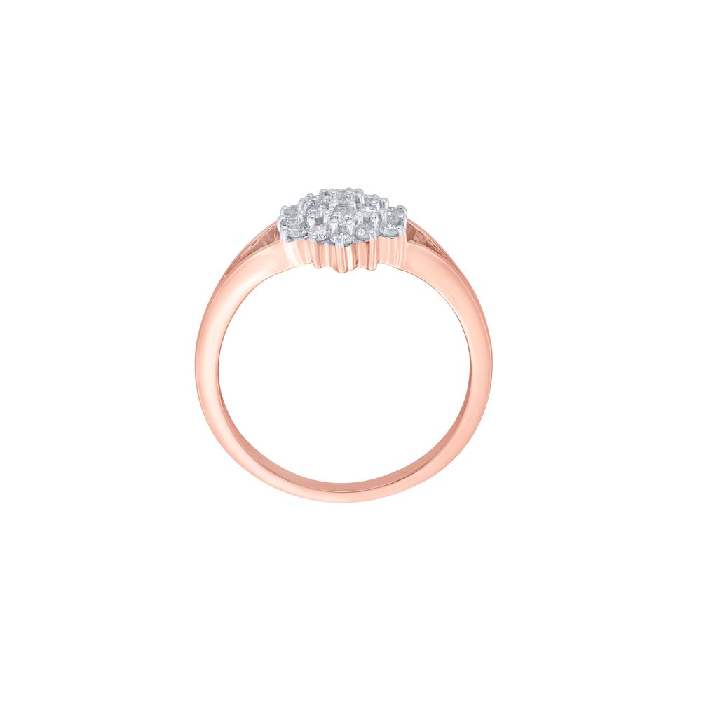 Floral Diamond Finger Ring-Rings-ORG08011