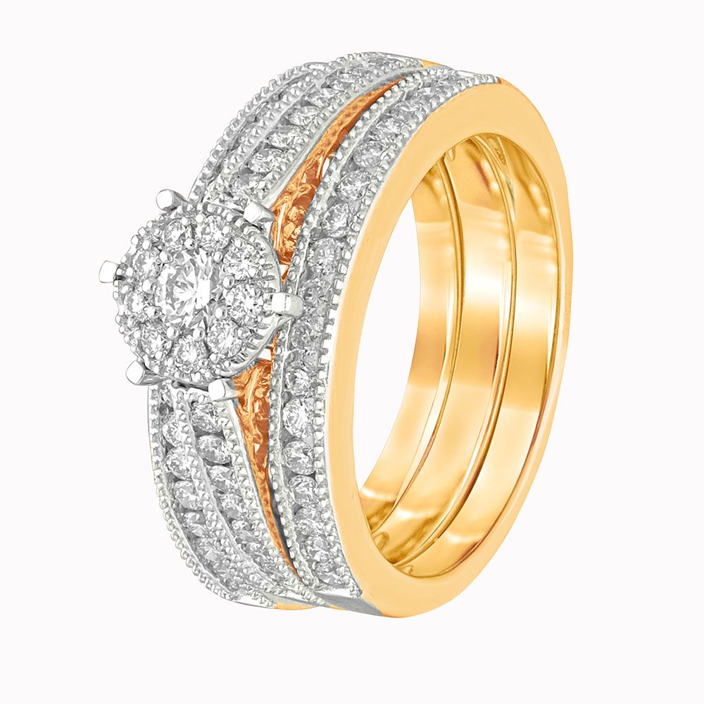 Circular Finger Ring in Yellow Gold-Rings-ORG14007