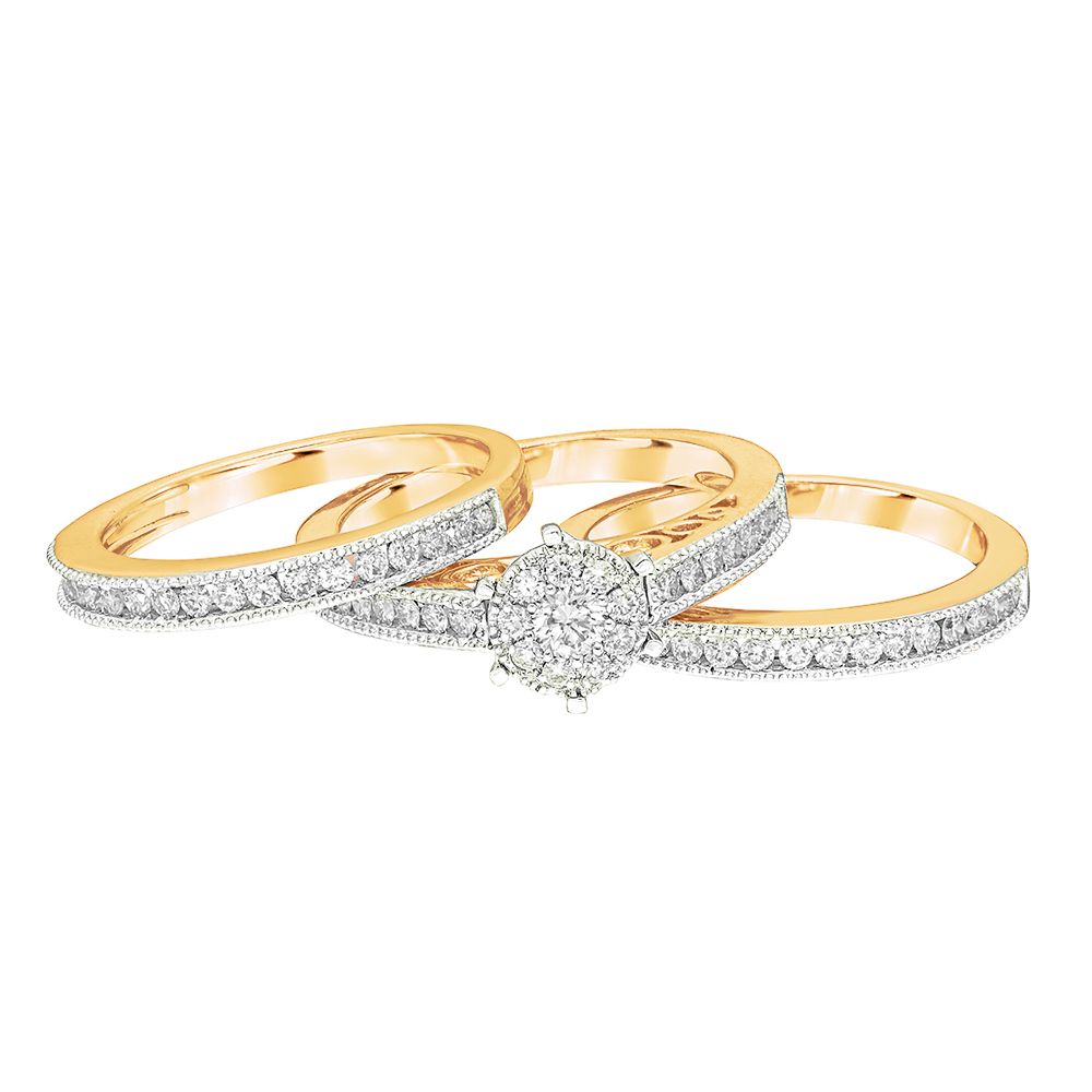 Circular Finger Ring in Yellow Gold-Rings-ORG14007