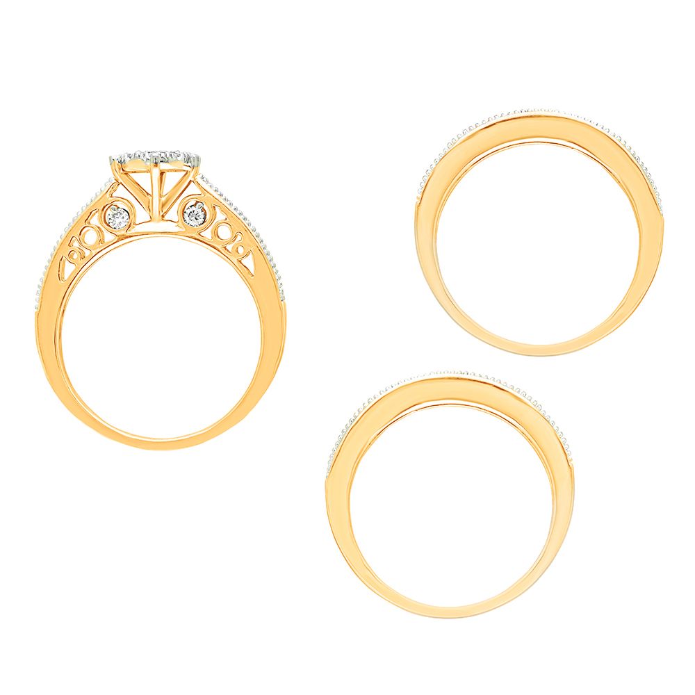 Circular Finger Ring in Yellow Gold-Rings-ORG14007
