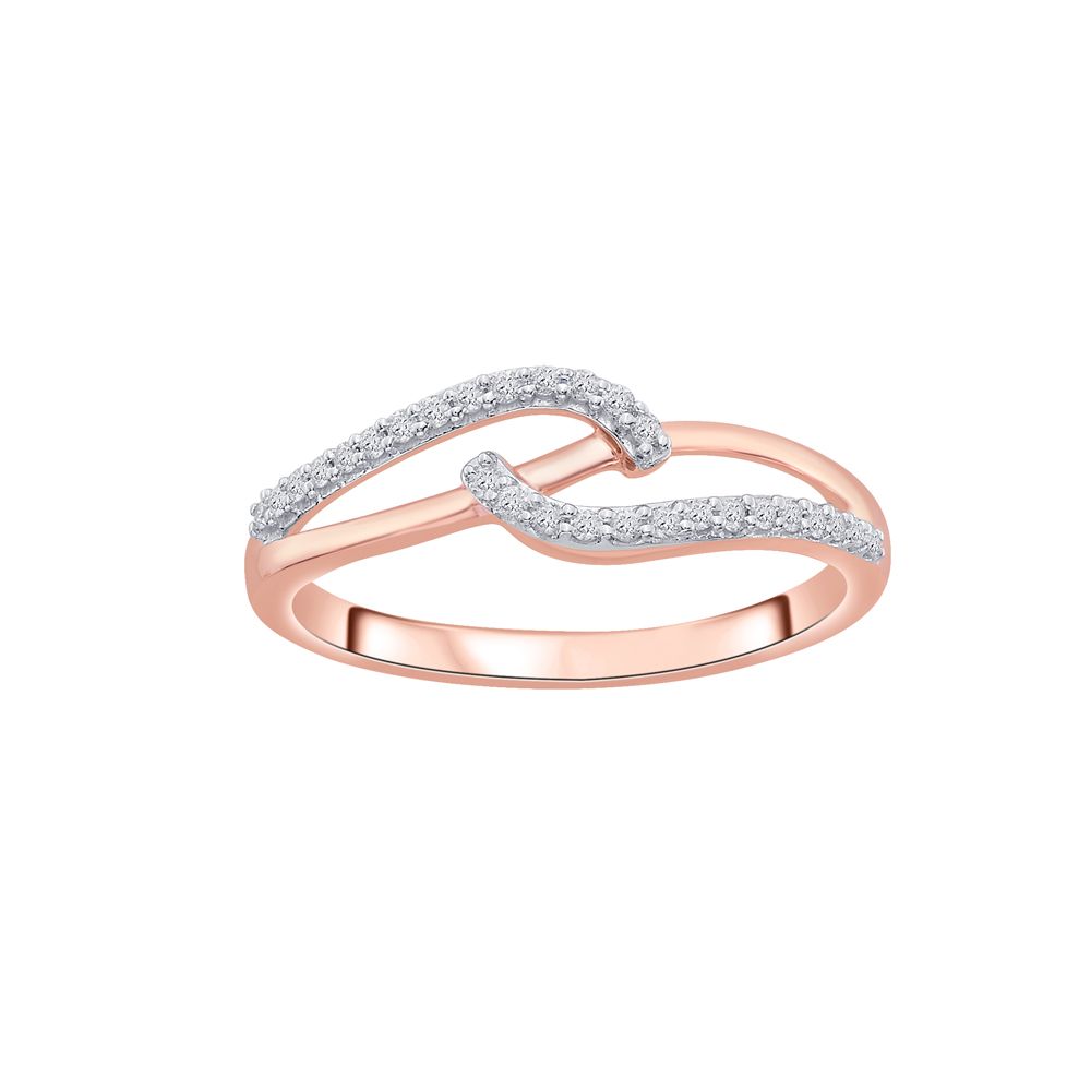 Sophisticated 18KT Rose Gold Finger Ring-Rings-ORG14046-D400XFB