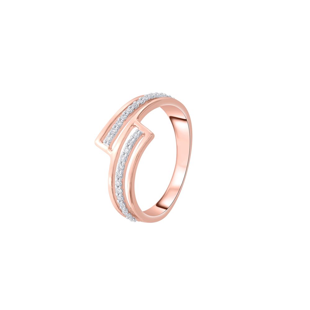 Beautiful Diamond Ring in 14KT Rose Gold-Rings-ORG14047