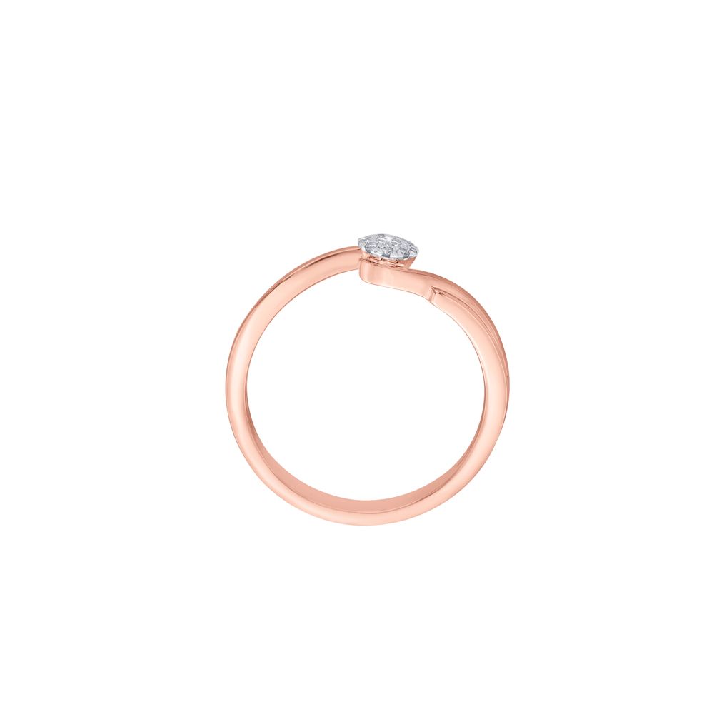 Sparkling Diamond Ring Crafted in 14KT Rose Gold-Rings-ORG14054