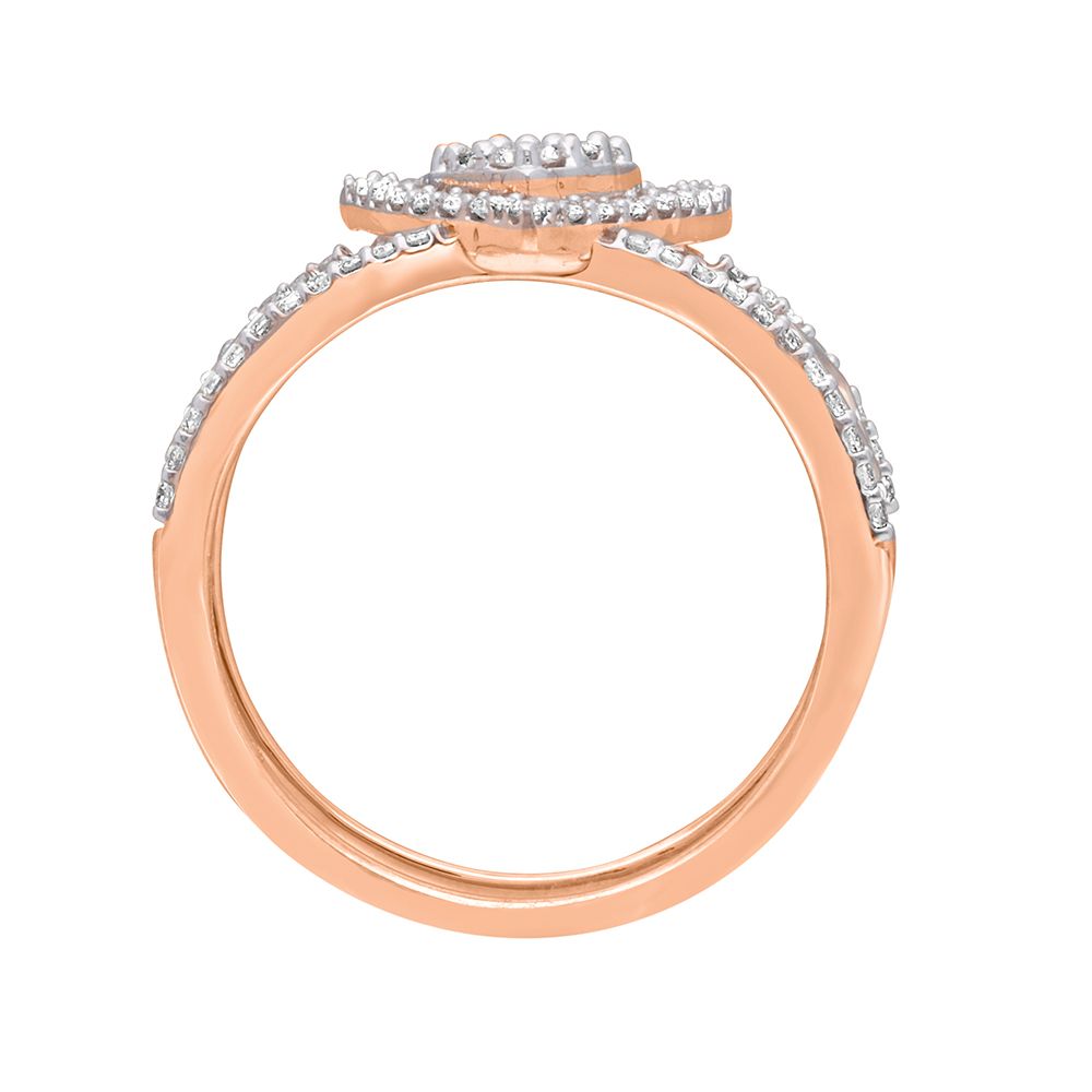 Floral 14KT Rose Gold Finger Ring-Rings-ORG16454