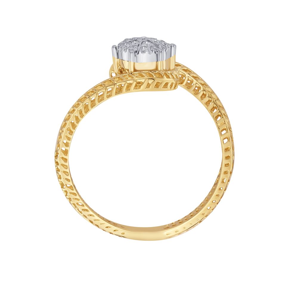 Curved Diamond Finger Ring-Rings-ORG17001