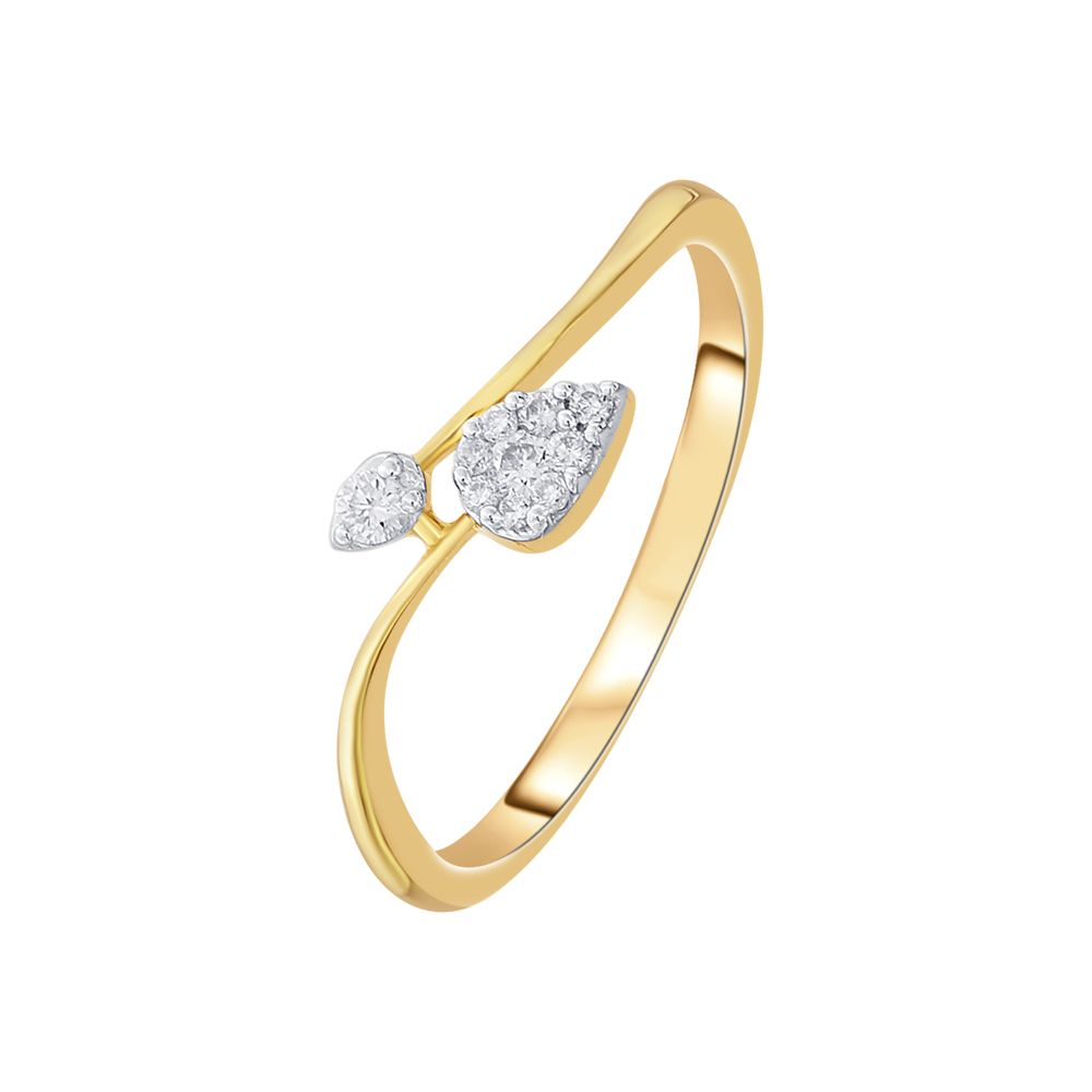 Teardrop Rose Gold Finger Ring-Rings-ORG17006