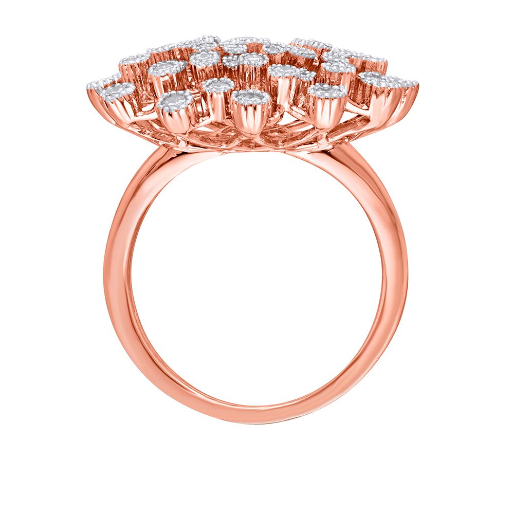 Petalled Finger Ring in Rose Gold-Rings-ORG18065