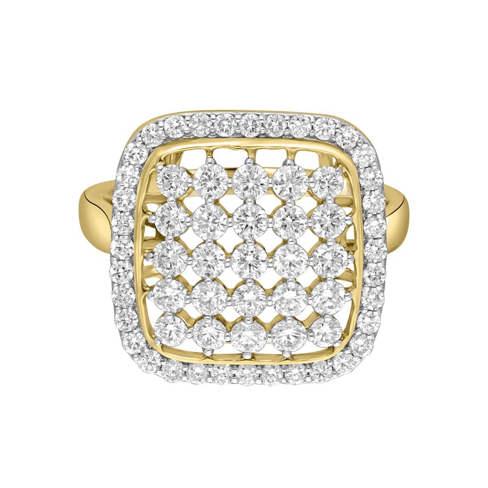 Square Ring in 14KT Rose Gold-Rings-ORG18066