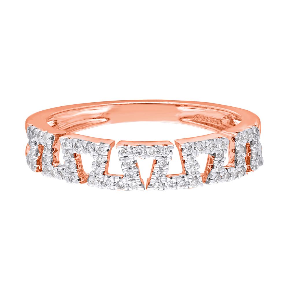 Stylish 18KT Rose Gold Ring-Rings-ORG18078
