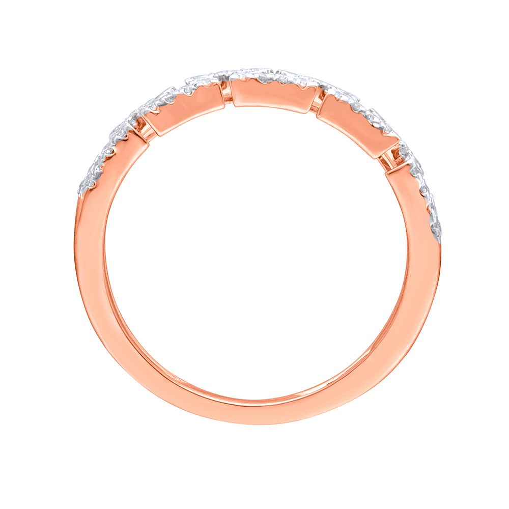 Stylish 18KT Rose Gold Ring-Rings-ORG18078