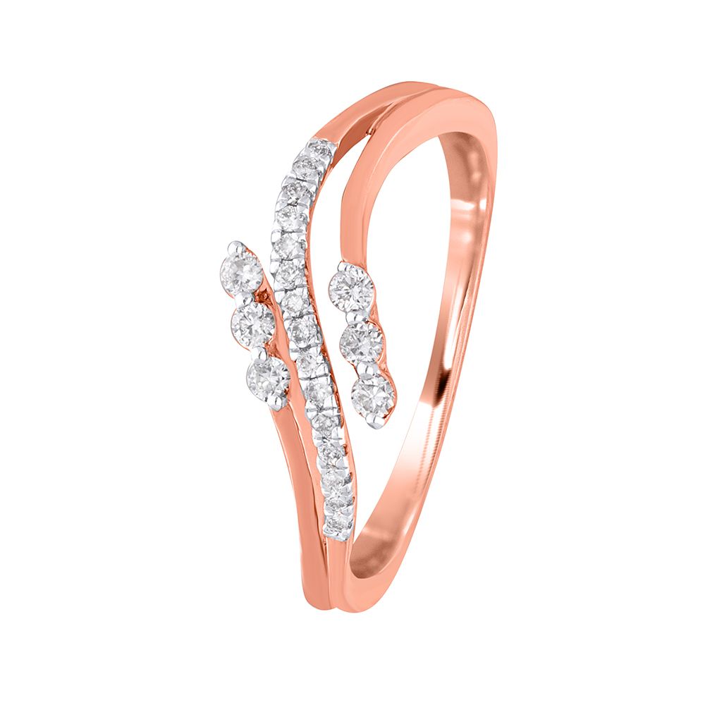 Gleaming 14KT Rose Gold Ring-Rings-ORG18081