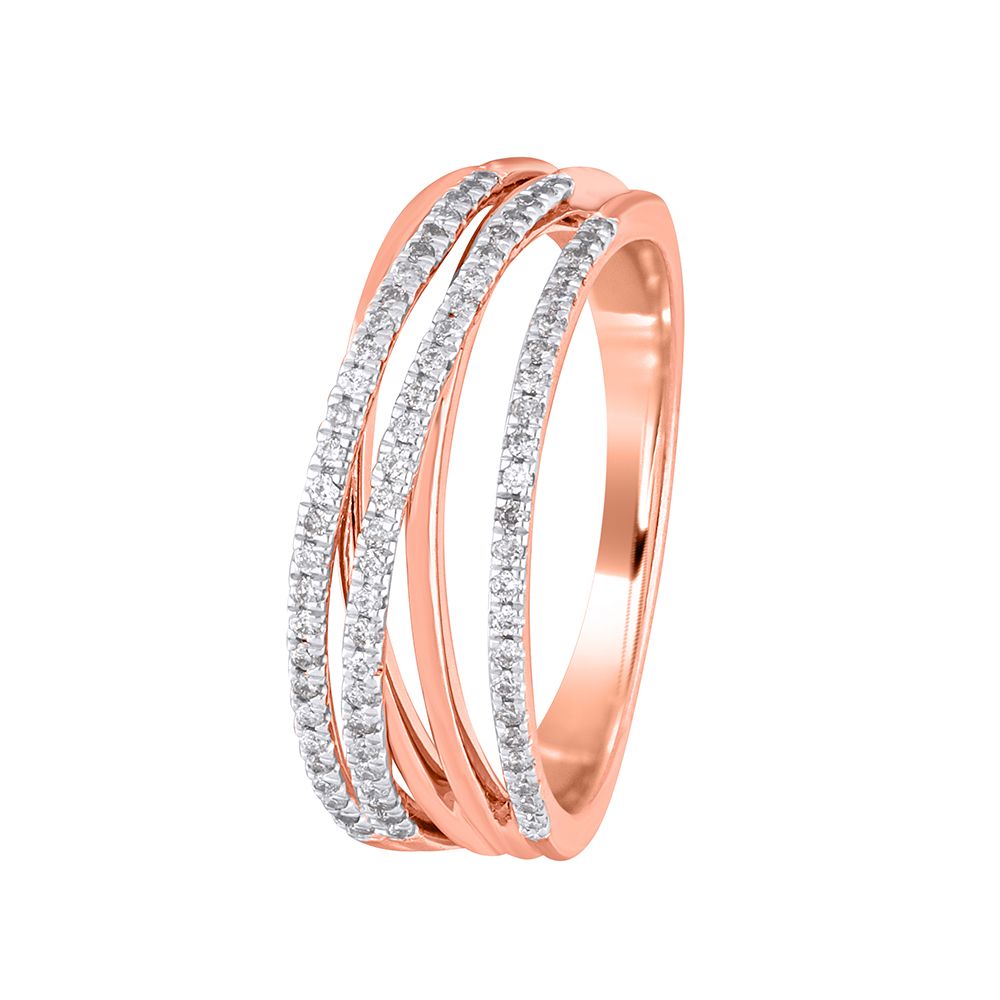 Dazzling Diamond Spiral Finger Ring-Rings-ORG18107