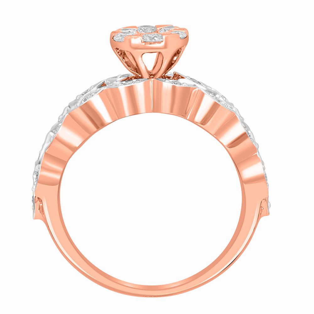 Dazzling Diamond and  Gold Finger Ring-Rings-ORG18116