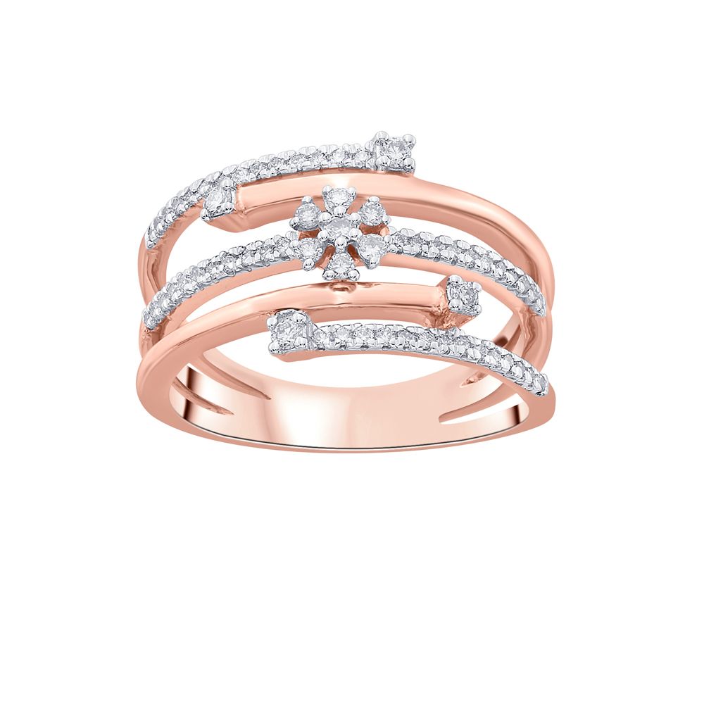 Exceptional Rose Gold Ring With Diamonds-Rings-ORG18117
