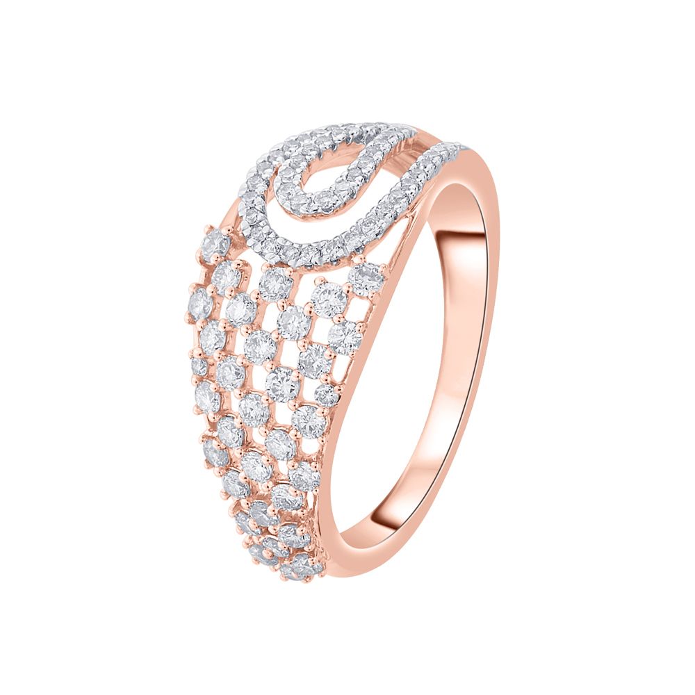 Exquisite Rose Gold and Diamond Ring-Rings-ORG18120