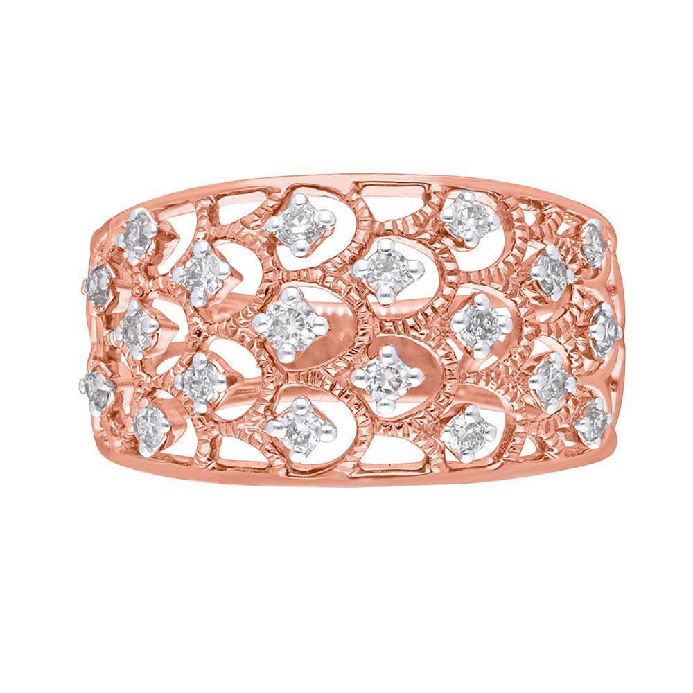 Gleaming Ring in 14KT Rose Gold and Diamonds-Rings-ORG18125