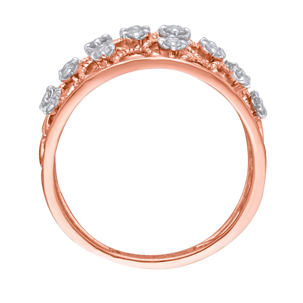 Gleaming Ring in 14KT Rose Gold and Diamonds-Rings-ORG18125