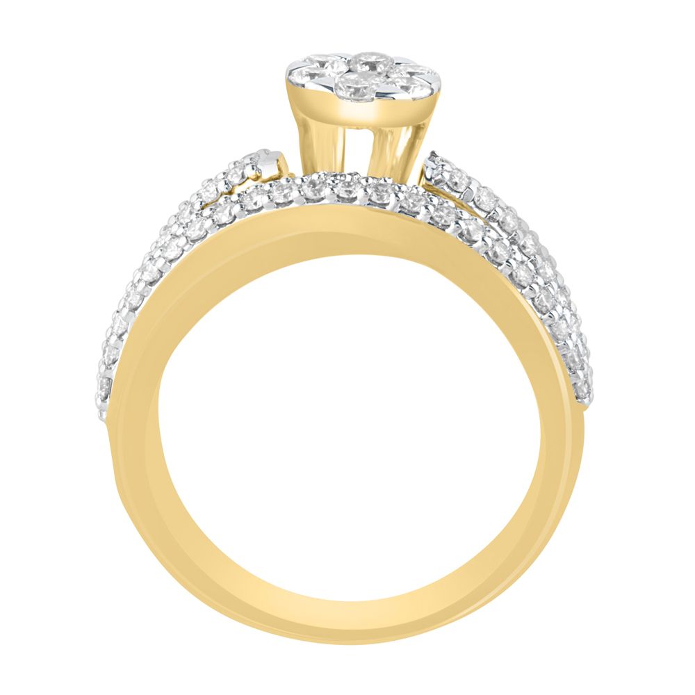 18KT Yellow Gold Ring With Diamonds-Rings-ORG18143