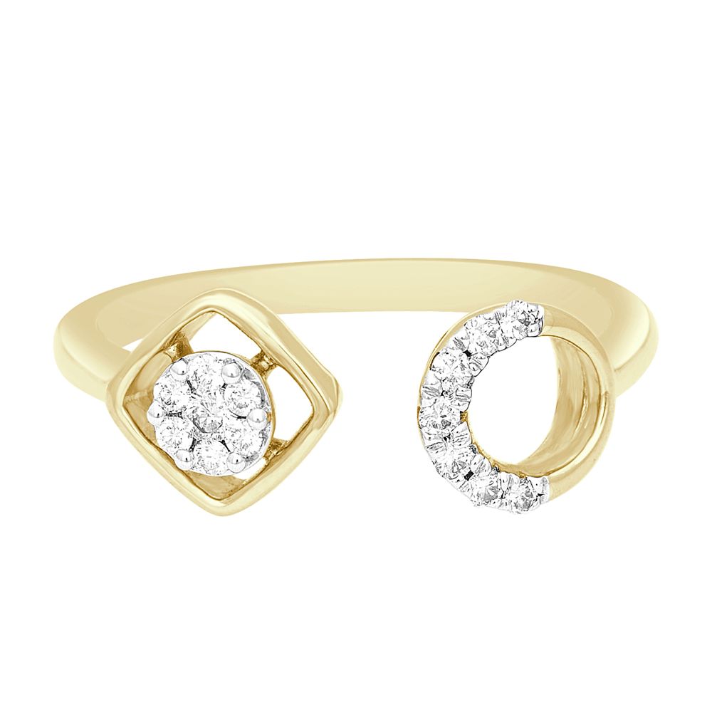 Dazzling Yellow Gold Diamond Ring-Rings-ORG19039