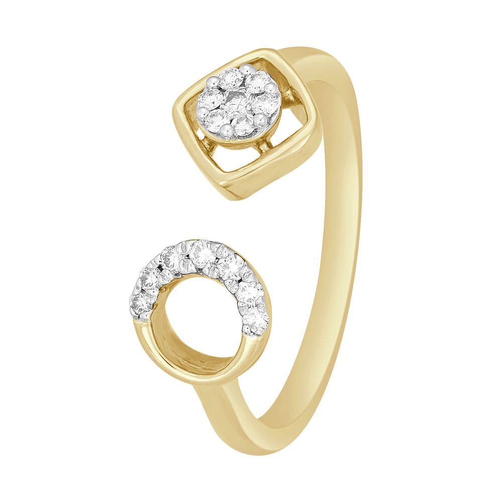 Dazzling Yellow Gold Diamond Ring-Rings-ORG19039