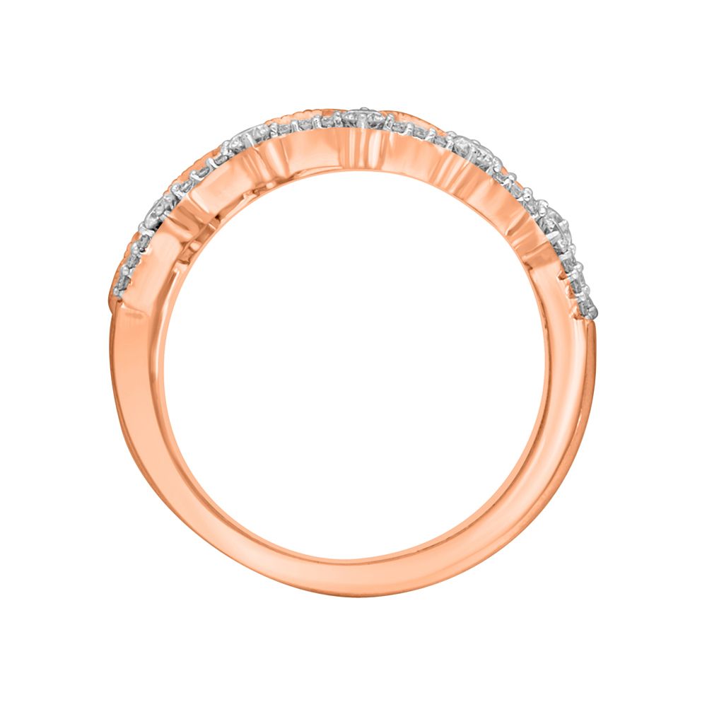 Statesque Diamond and Rose Gold Finger Ring-Rings-ORG19047