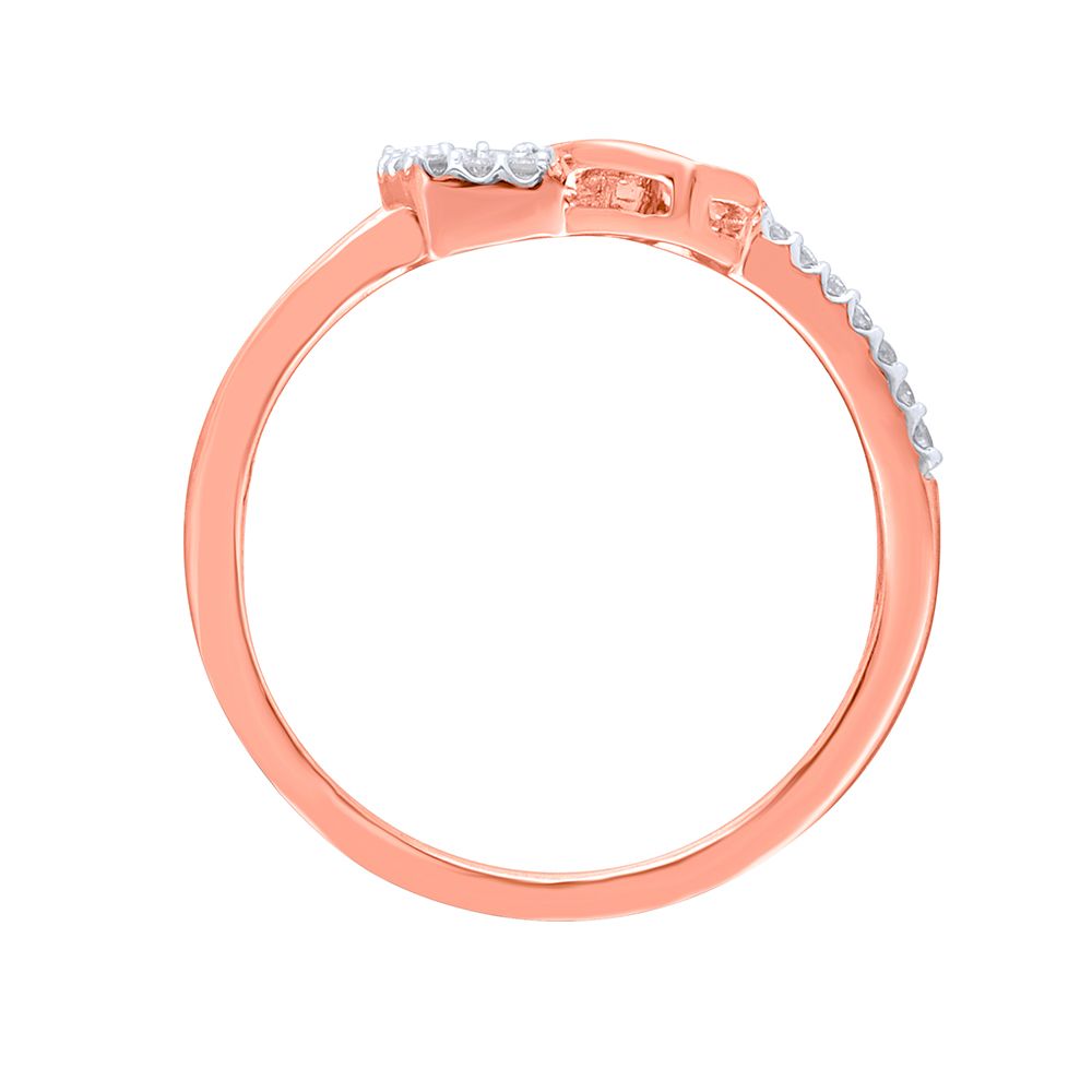 Heart Design Diamond Finger Ring-Rings-ORG19053