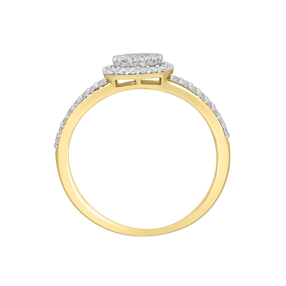 Subtle Yellow Gold and Diamond Finger Ring-Rings-ORG19085