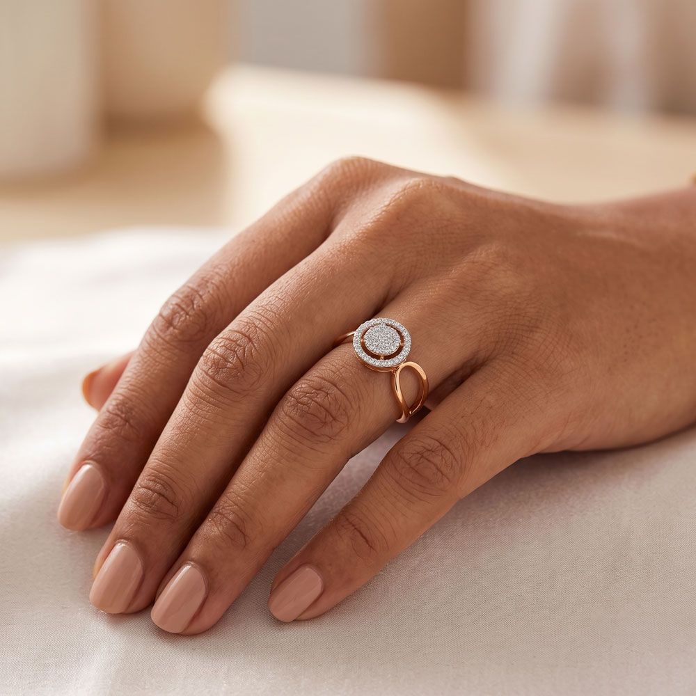 Dazzling Diamond in Yellow Gold-Rings-ORG19086