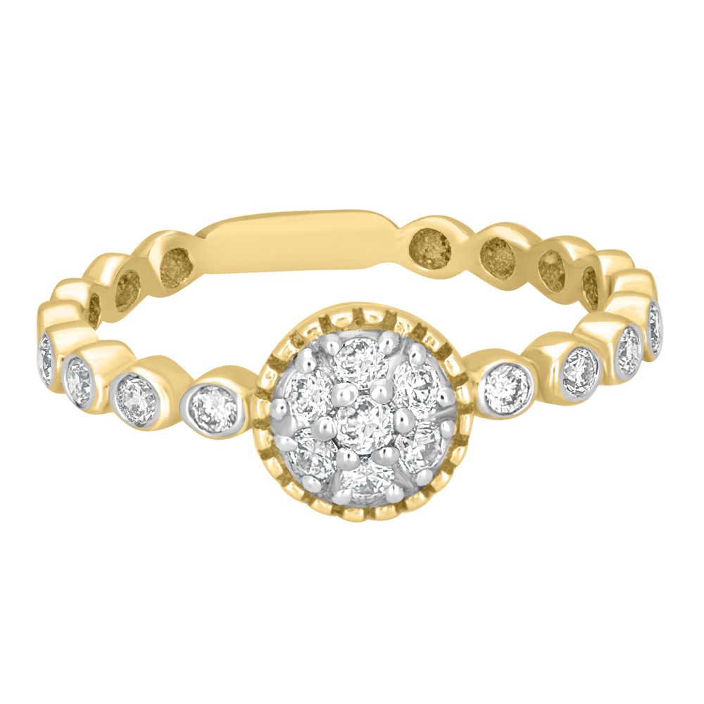 Polished Diamond and Gold Ring-Rings-ORG19099-D200RFB