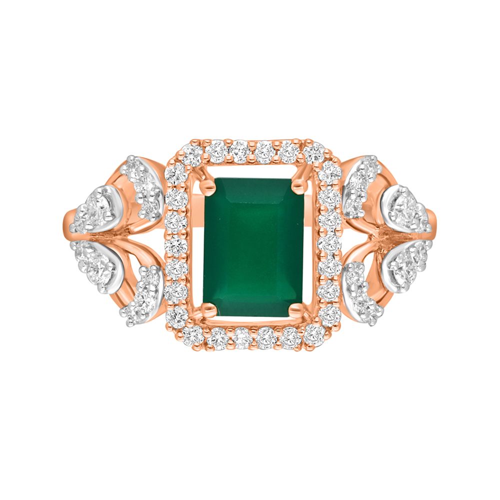 Exquisite Rose Gold and Diamond Finger Ring-Rings-ORG19110