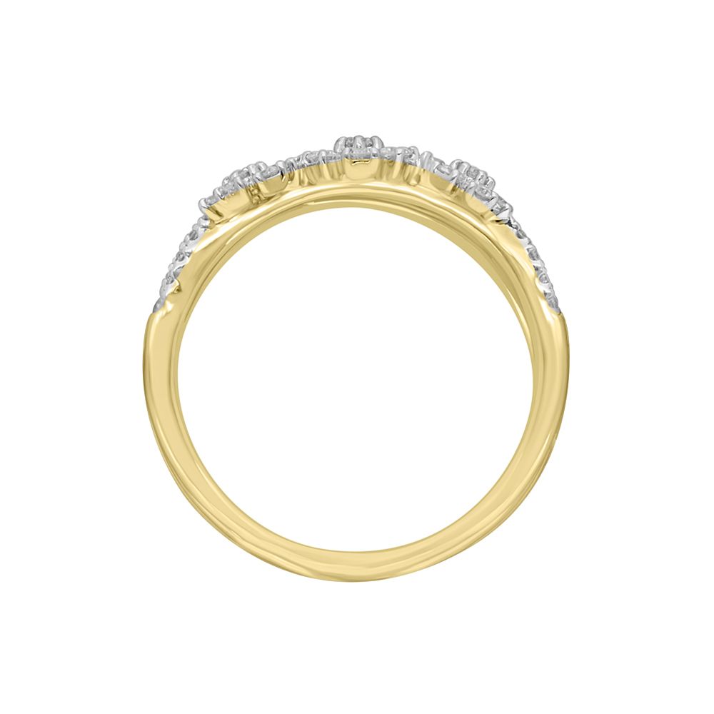 Sparkling Yellow Gold Finger Ring-Rings-ORG20040