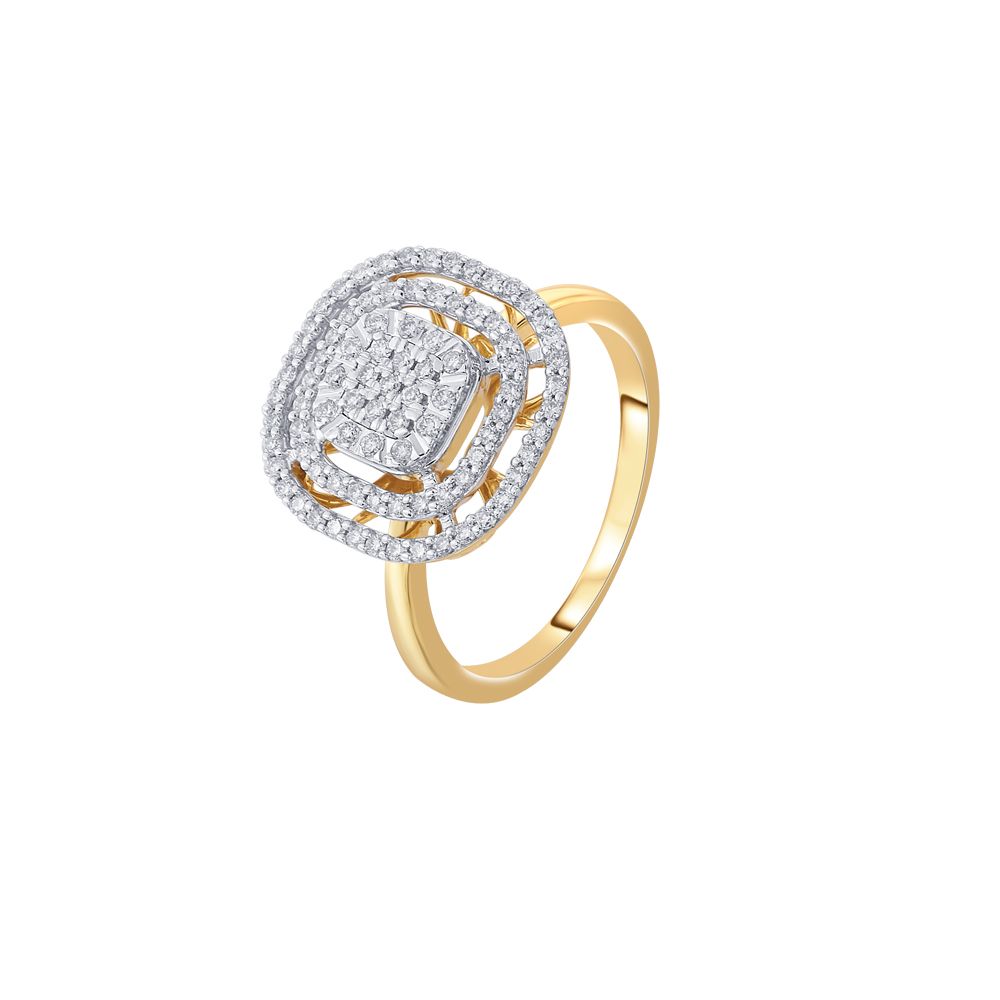 Yellow Gold and Diamond Ring-Rings-ORG20056