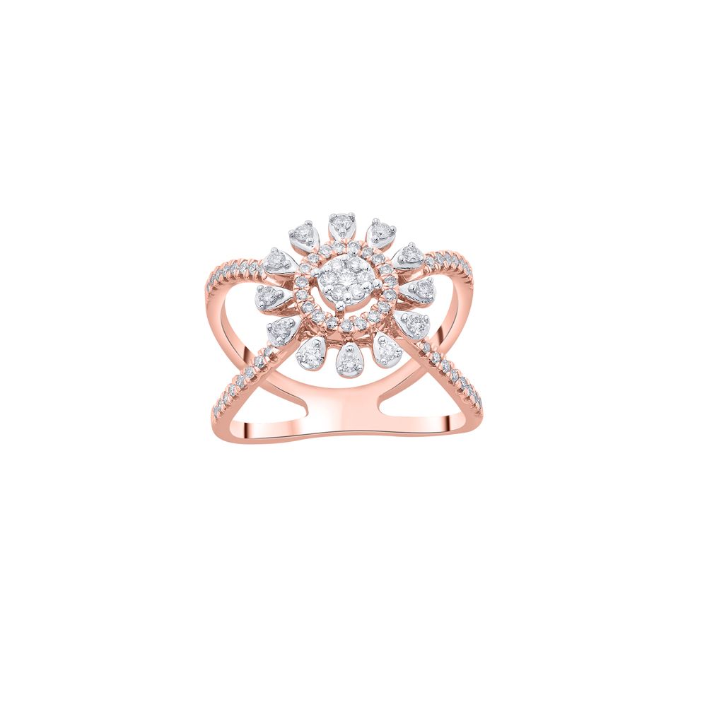 Beautiful Rose Gold and Diamond Finger Ring-Rings-ORG20062