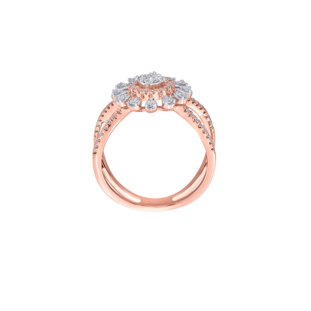Beautiful Rose Gold and Diamond Finger Ring-Rings-ORG20062