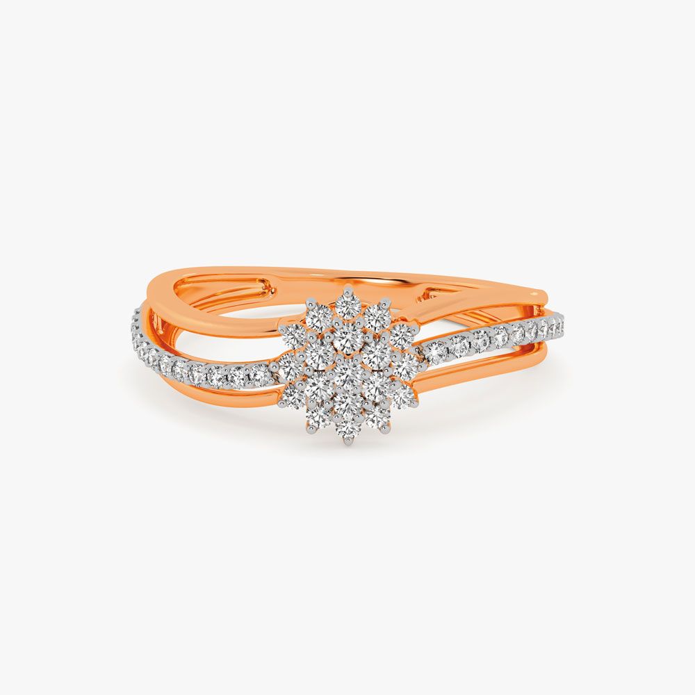 Curved Diamond Finger Ring-Rings-ORG21001