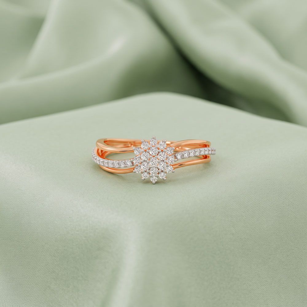 Curved Diamond Finger Ring-Rings-ORG21001