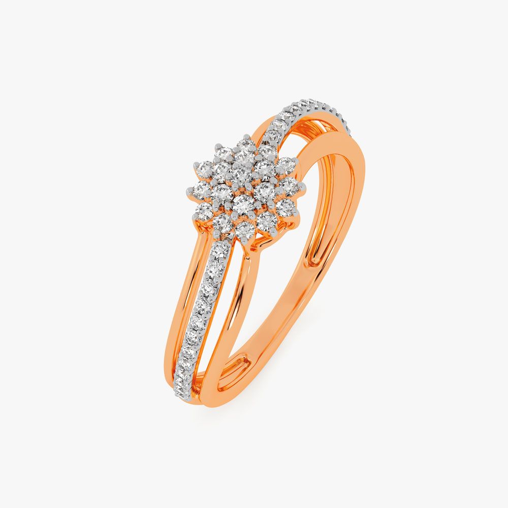 Curved Diamond Finger Ring-Rings-ORG21001