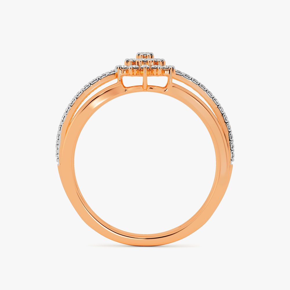 Curved Diamond Finger Ring-Rings-ORG21001