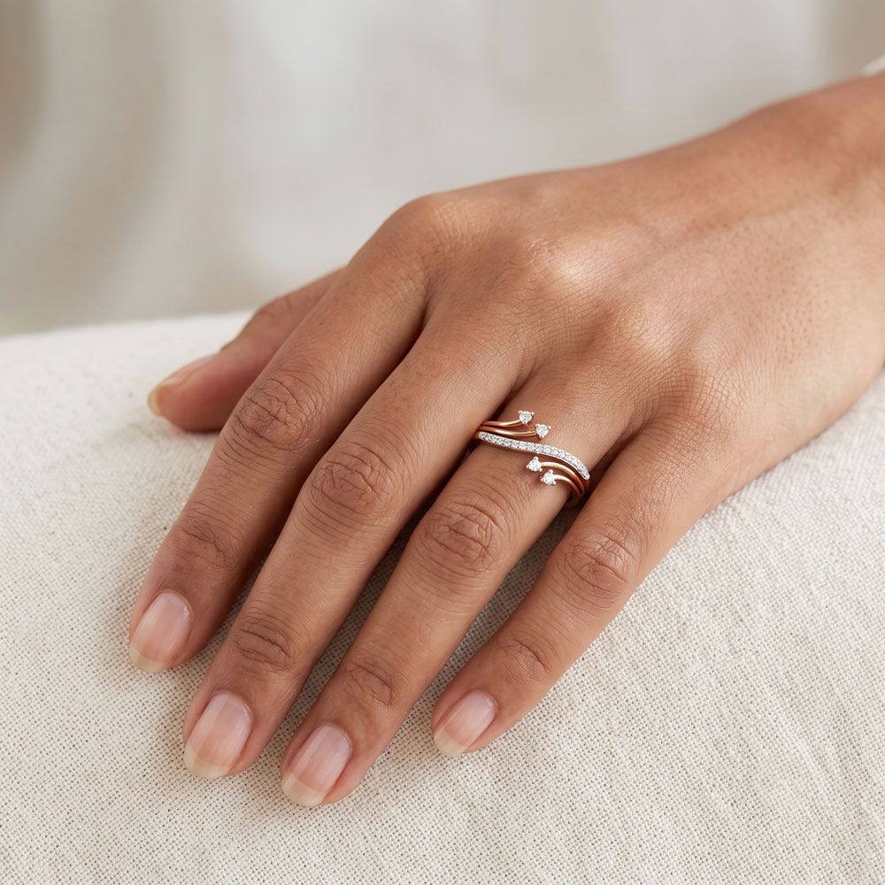 Stunning 14KT Rose Gold Ring-Rings-ORG21007