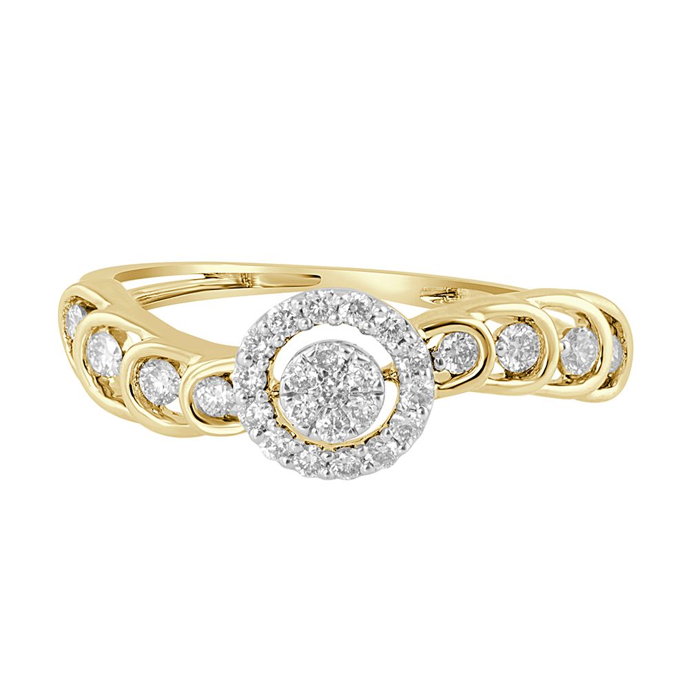 Circular Design Diamond Ring-Rings-ORG21013