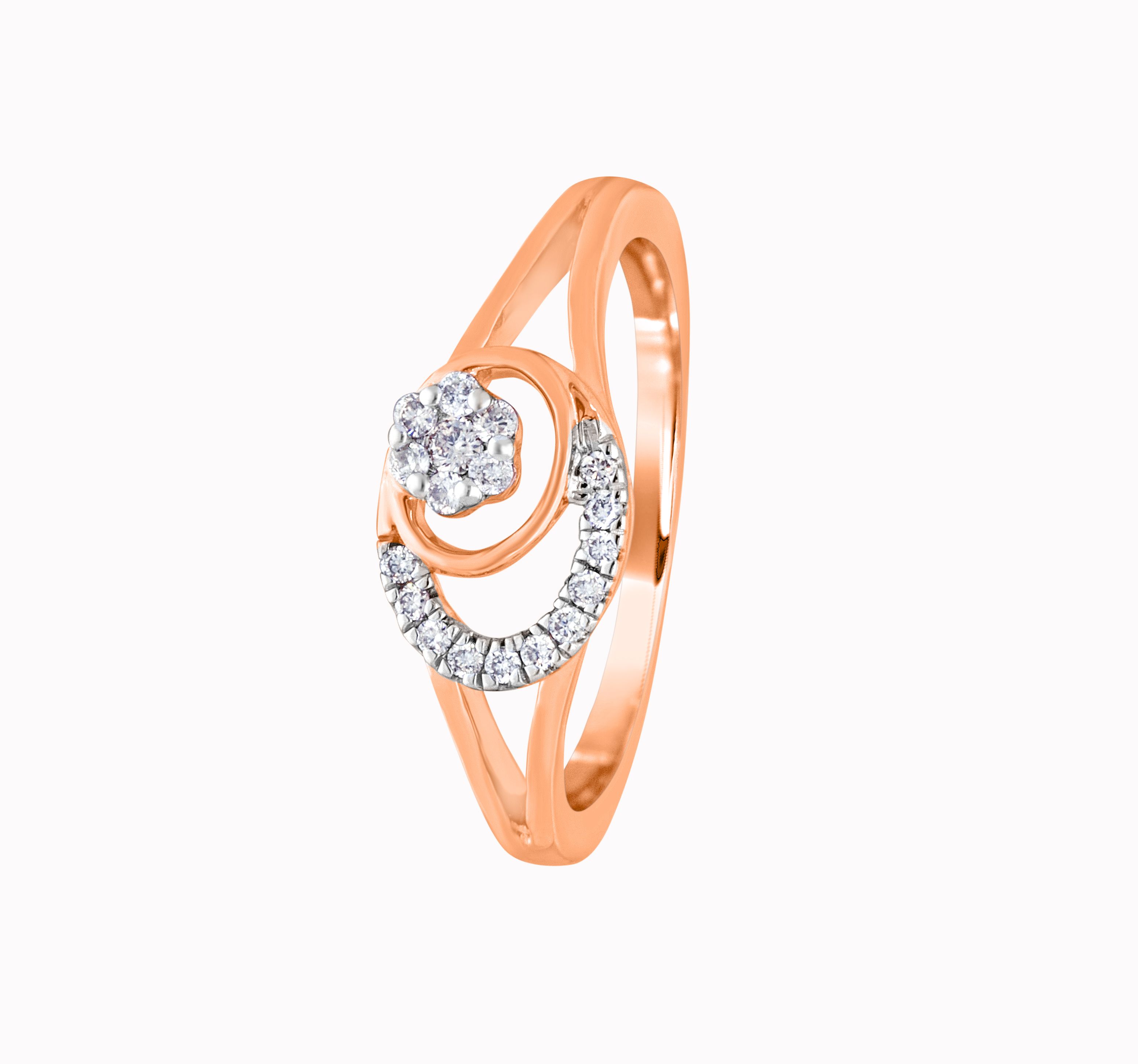 Floral Designer Diamond Ring-Rings-ORG21015