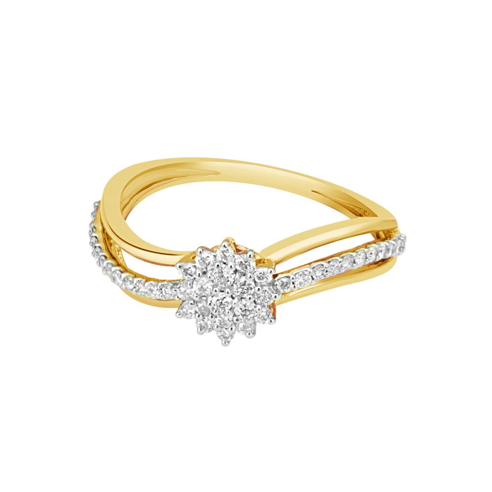 Round 18KT Yellow Gold Ring-Rings-ORG21021