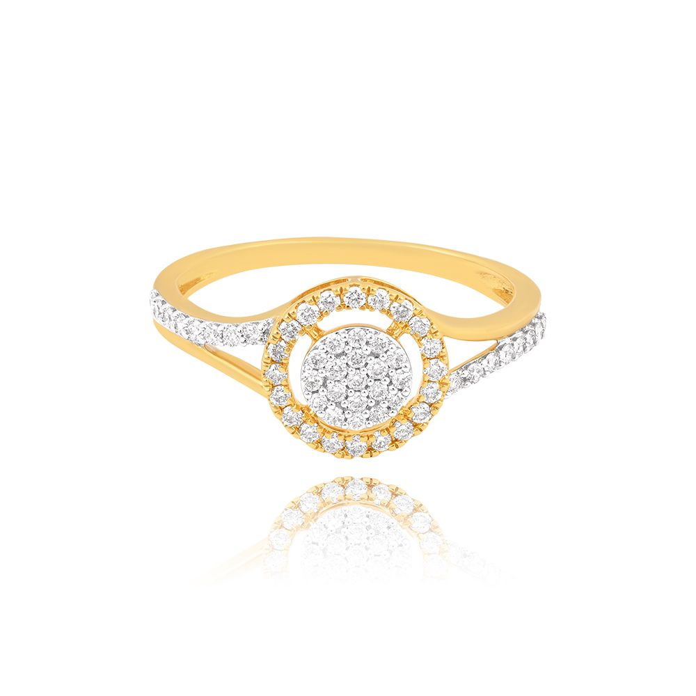 Round 18KT Yellow Gold Ring-Rings-ORG21021