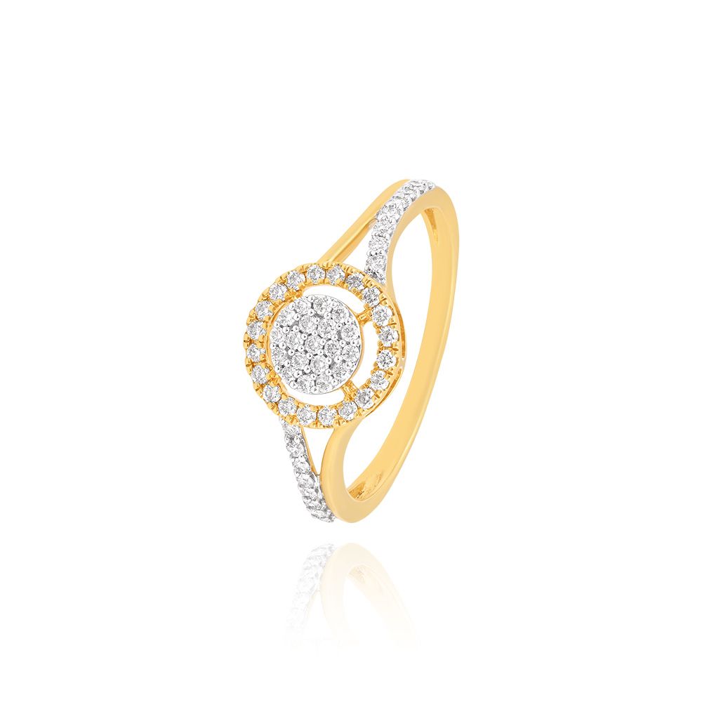 Round 18KT Yellow Gold Ring-Rings-ORG21021