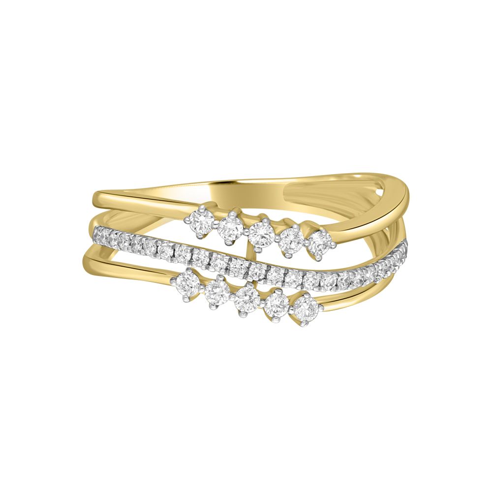 Circular Ring in 14KT Rose Gold -Rings-ORG21022-D400XFC