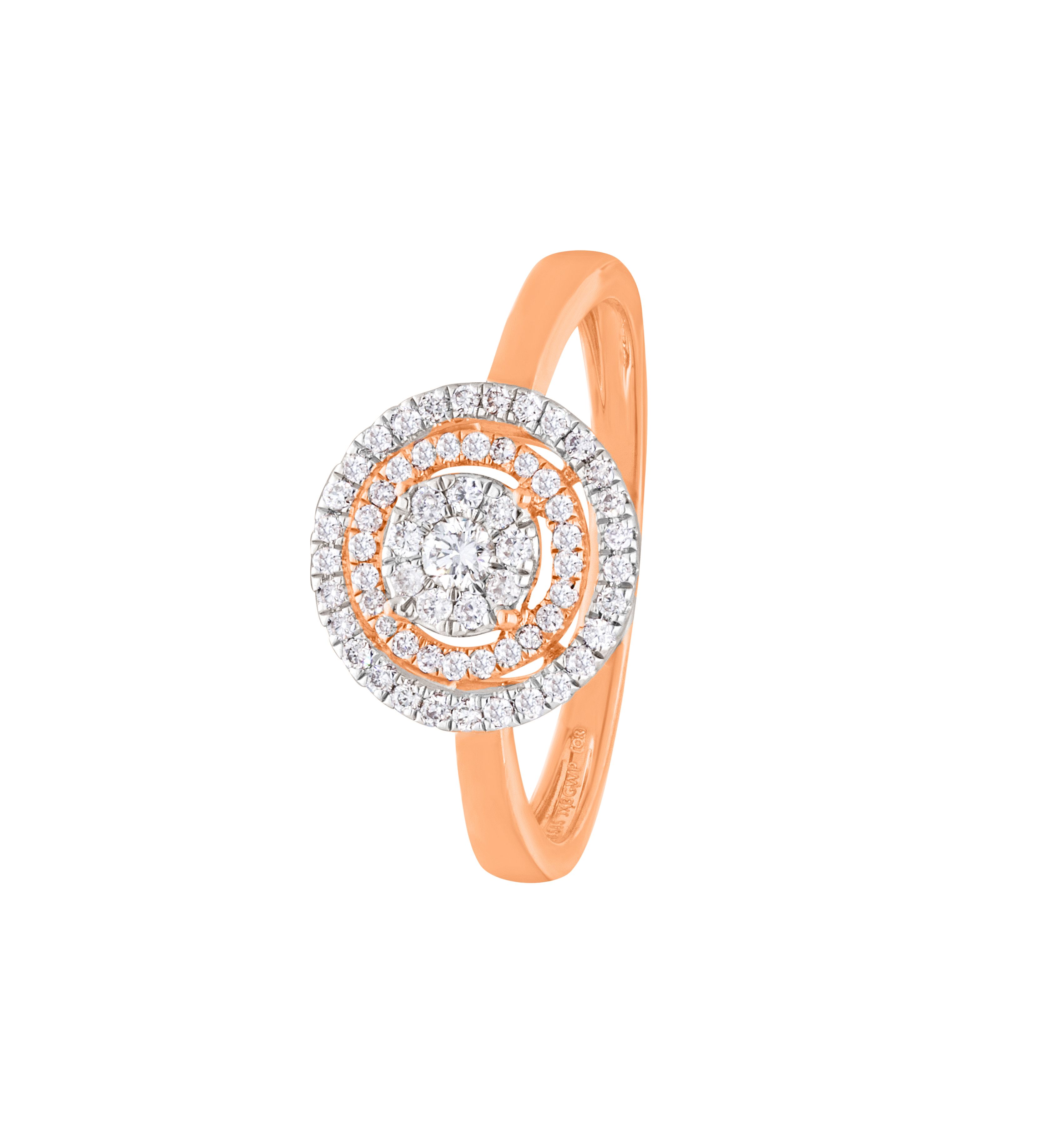 Diamond Studded Finger Ring-Rings-ORG21025
