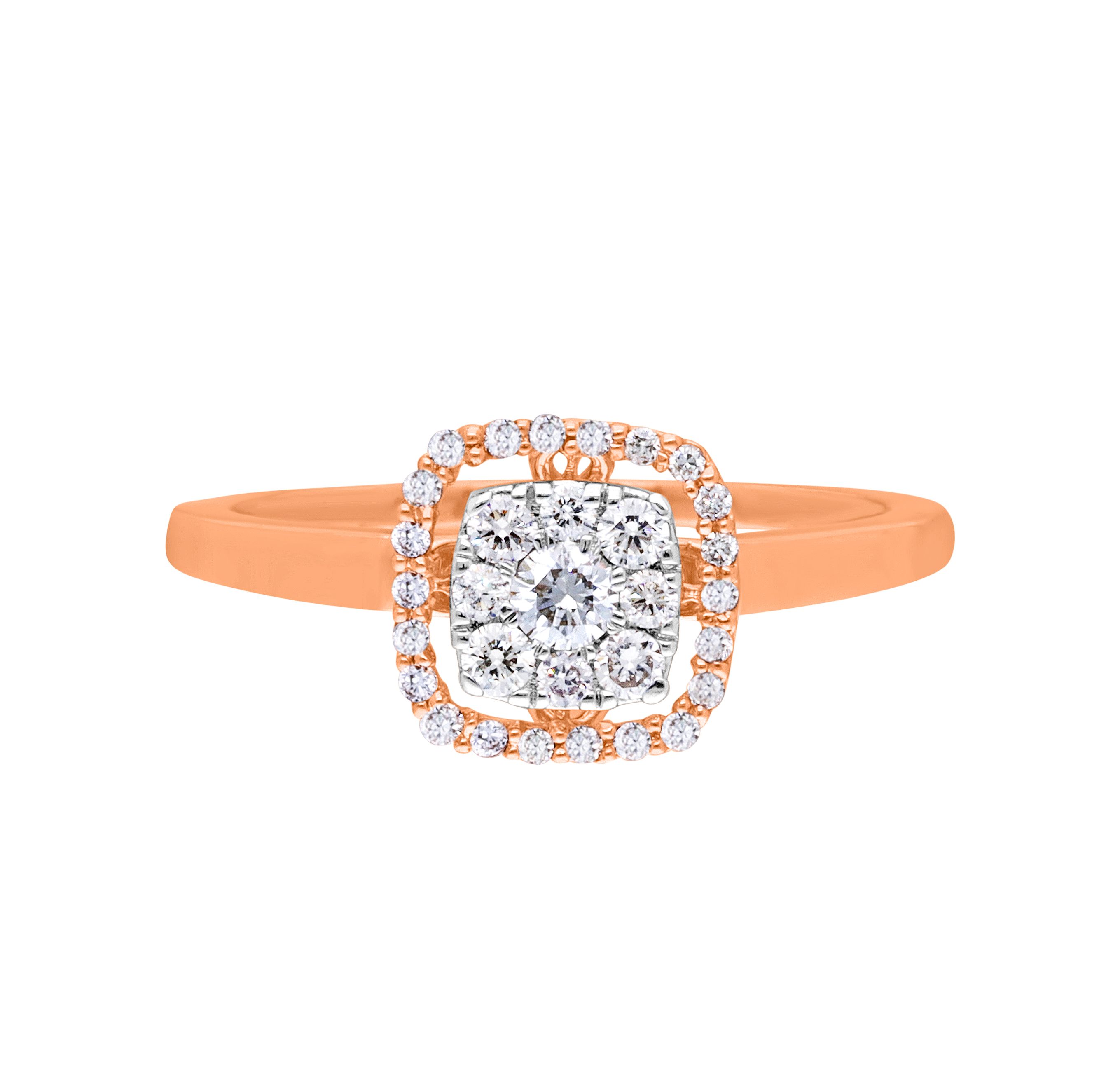 Radiant Ring in 14KT Rose Gold-Rings-ORG21026